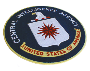 cia gov custom logo rug - blue colors