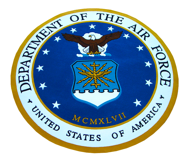 US Air Force military logo rug