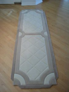 modern custom runner rug design - neutral colors