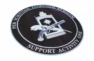 army support military logo carpet - black and grey colors