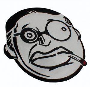 art rug design - black and white colors